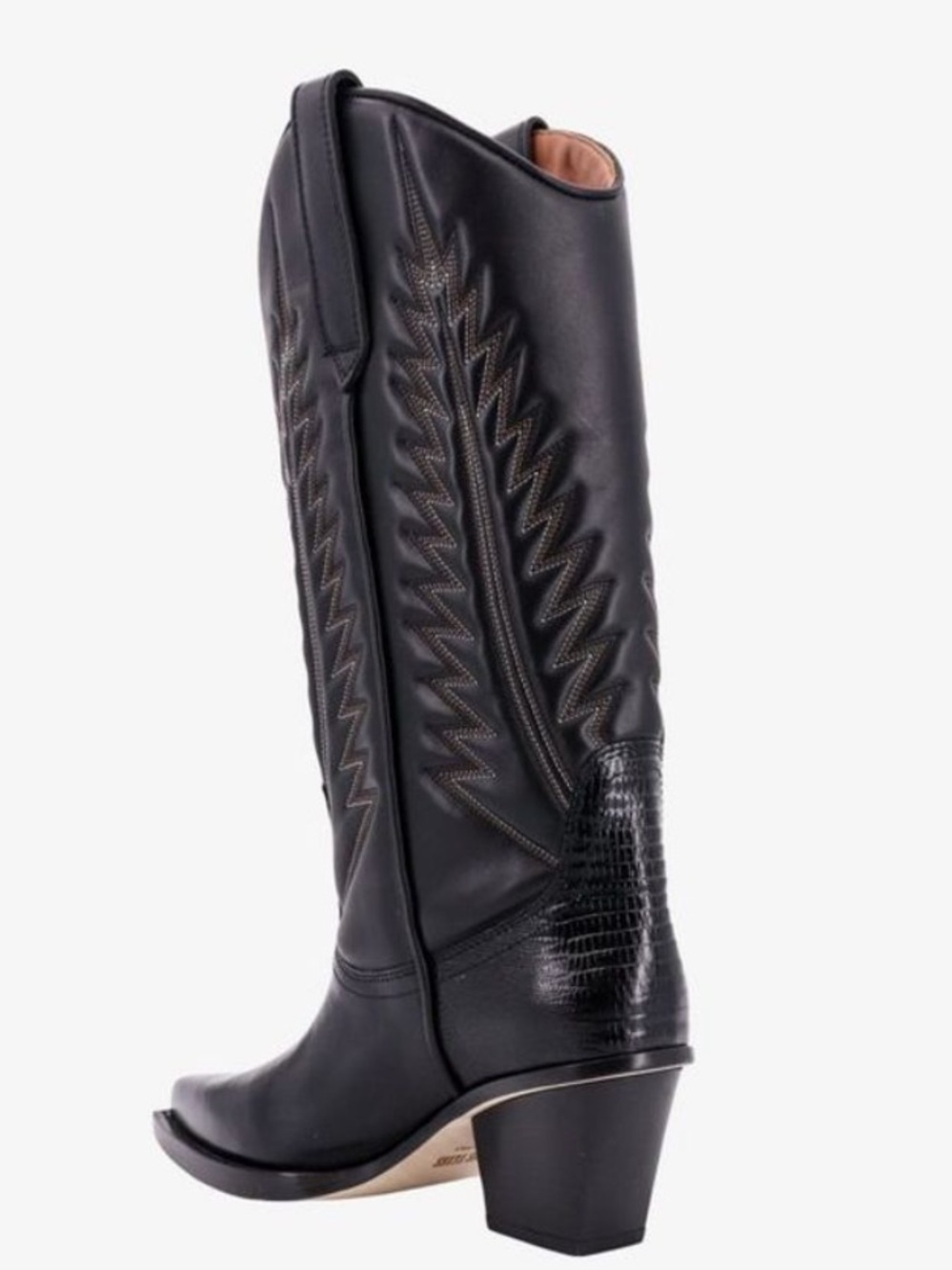 Paris Texas Black Leather Cowboy Boots - Picture 10 of 10